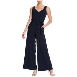 Gabby Skye Elegant Navy Blue Jumpsuit with pockets size 16